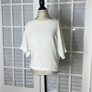 Zara Women Crème Wide Bell Sleeve SZ L